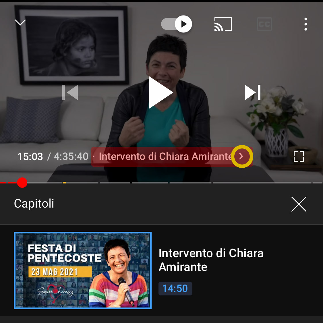 Youtube capitoli - Chiara Amirante